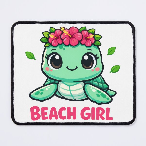 Item preview, Beach Girl Sea Turtle Hibiscus Floral Crown Tropical Island Feminine designed and sold by zoughlal.