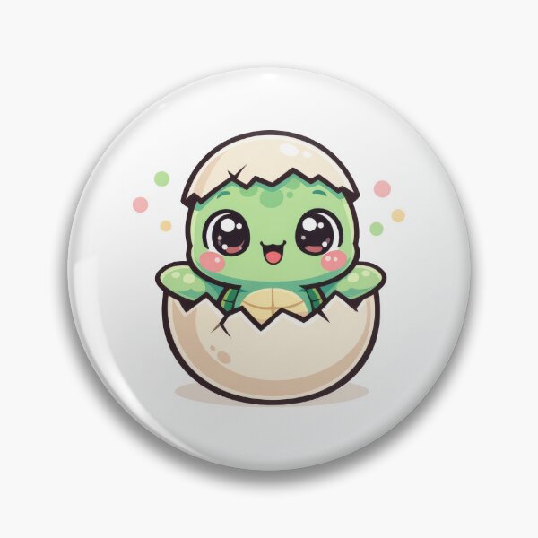 Item preview, Baby Sea Turtle Hatchling Chibi Egg Shell Kawaii Newborn Adorable designed and sold by zoughlal.