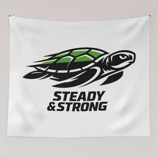 Item preview, Steady and Strong Athletic Sea Turtle Speed Logo Fitness Motivation designed and sold by zoughlal.