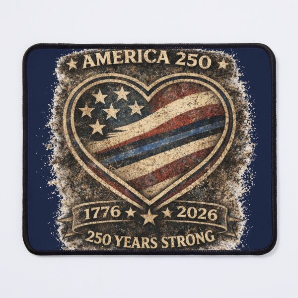 Item preview, Americana 250 Heart Thin Blue Line | 1776-2026 250 Years Strong Patch T-Shirt designed and sold by NAJURE.