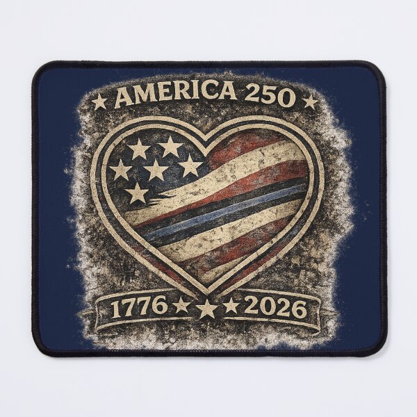 Item preview, America 250 Thin Blue Line Heart | 1776-2026 Patriotic T-Shirt designed and sold by NAJURE.