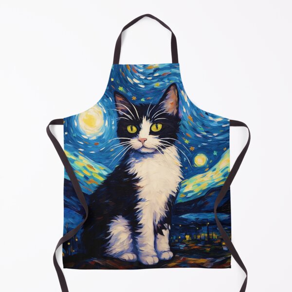 Item preview, Tuxedo Cat Starry Night designed and sold by Myra365Art.