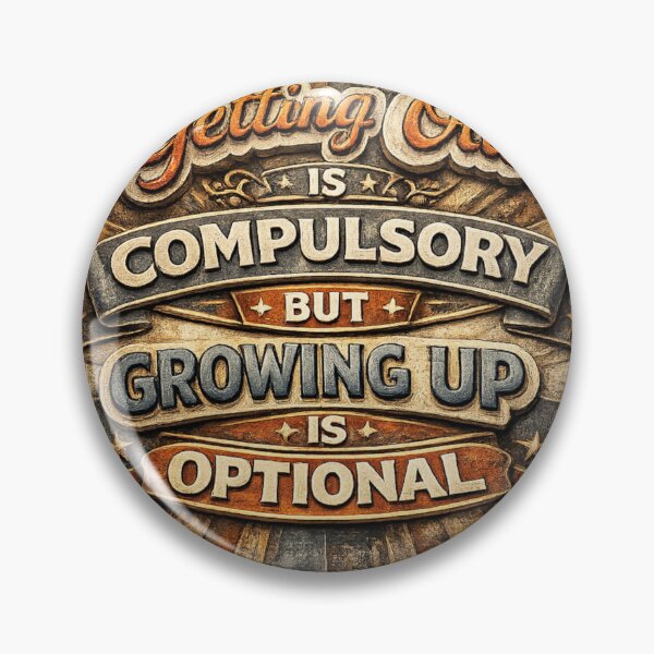 Item preview, Getting old is compulsory growing up is optional  designed and sold by AugustusImages.