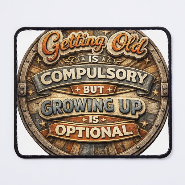 Item preview, Getting old is compulsory growing up is optional designed and sold by AugustusImages.