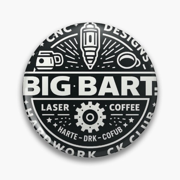 Item preview, Hard Work Club – CNC Laser Industrial Badge Design designed and sold by BigBartDesigns.