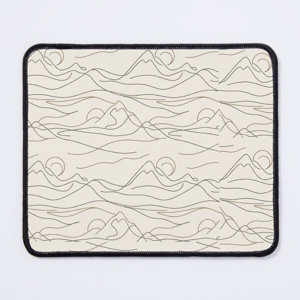 Item preview, Boho Mountain & Sun Line Art Pattern - Earth Tones designed and sold by flee09.