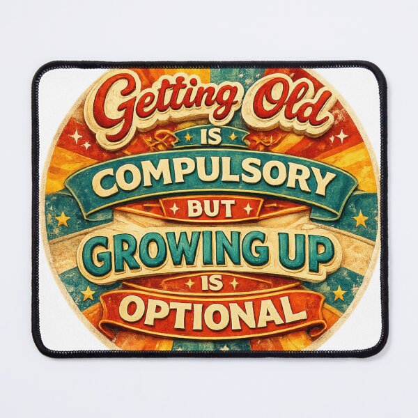 Item preview, Getting old is compulsory growing up is optional  designed and sold by AugustusImages.