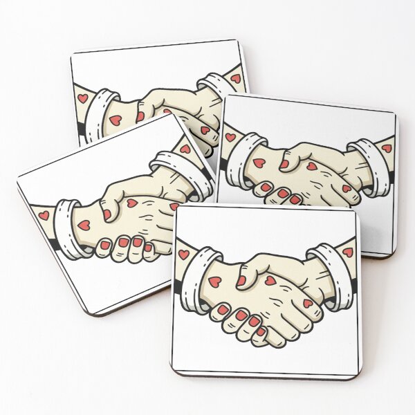 Item preview, Heartfelt Unity Handshake Vintage Tattoo Art designed and sold by InkRebelprint.