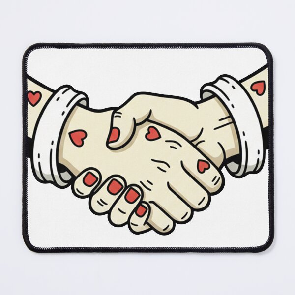 Item preview, Heartfelt Unity Handshake Vintage Tattoo Art designed and sold by InkRebelprint.