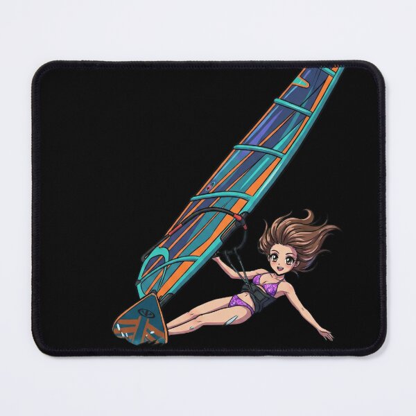 Item preview, Windsurfing Anime Girl – Vibrant Summer Water Sports Illustration designed and sold by Elderlight Studio - L. Vlashev.