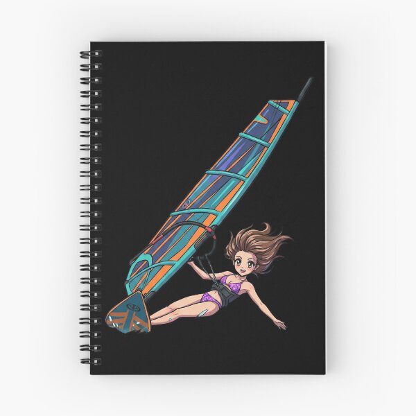 Item preview, Windsurfing Anime Girl – Vibrant Summer Water Sports Illustration designed and sold by Elderlight Studio - L. Vlashev.