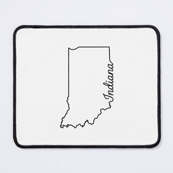 Item preview, Indiana State Outline – Minimal Script Typography Line Art designed and sold by Paper Drip.