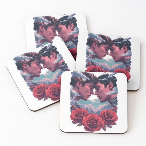 Item preview, Vintage illustration of gay men in love with roses designed and sold by StormArte.