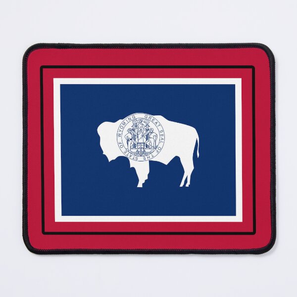 Item preview, State Flag Map of WYOMING designed and sold by HFYD.