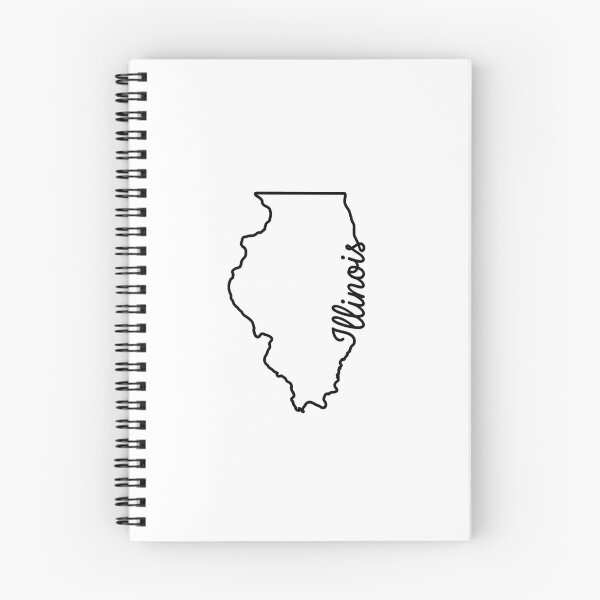 Item preview, Illinois  State Outline – Minimal Script Typography Line Art designed and sold by Paper Drip.