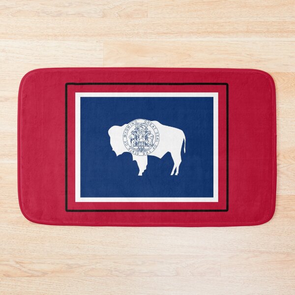 Item preview, State Flag Map of WYOMING designed and sold by HFYD.