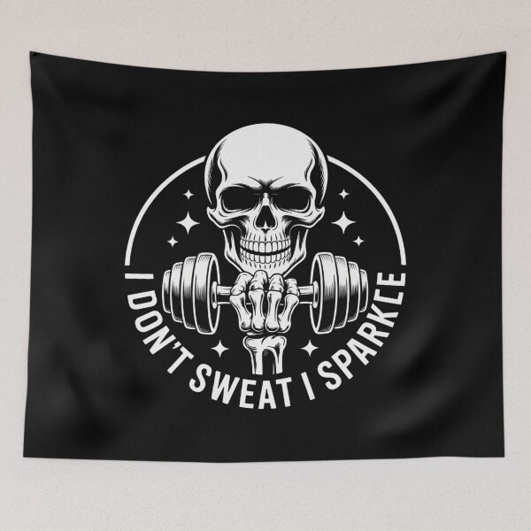 Item preview, Funny Gym Skull Workout Fitness Motivation designed and sold by RipleMalphite.