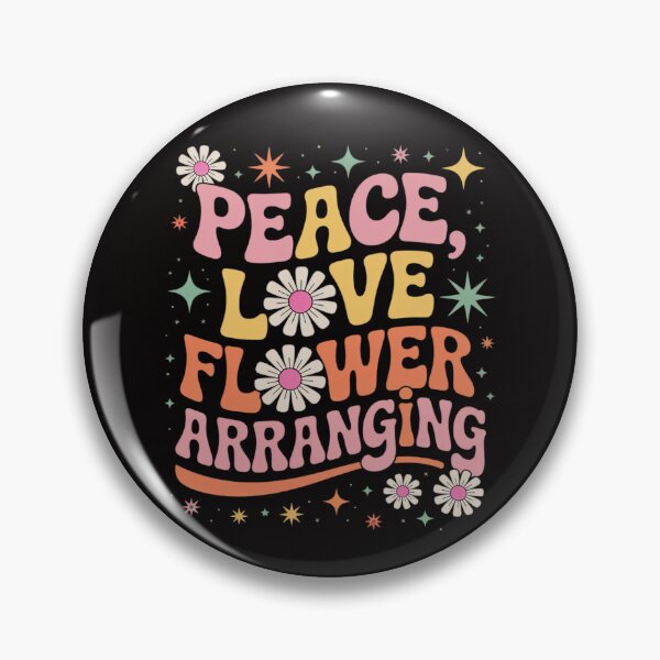 Item preview, Florist 60s 70s Hippie Peace Love Flower arranging designed and sold by PattonJillian.