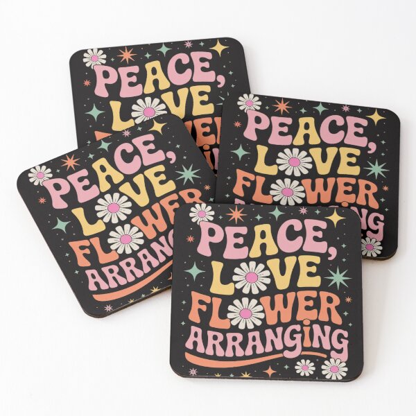 Item preview, Florist 60s 70s Hippie Peace Love Flower arranging designed and sold by PattonJillian.