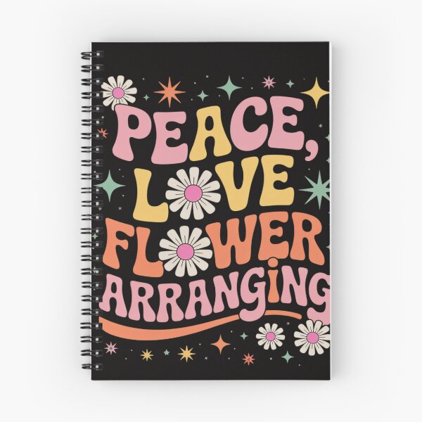 Item preview, Florist 60s 70s Hippie Peace Love Flower arranging designed and sold by PattonJillian.