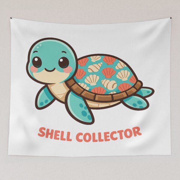 Item preview, Shell Collector Sea Turtle Seashell Pattern Coastal Beach Beachcomber designed and sold by zoughlal.