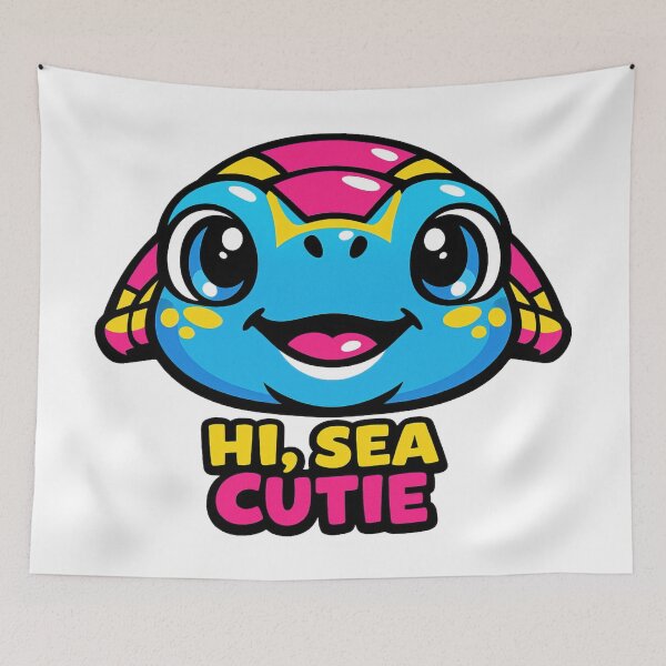 Item preview, Sea Cutie Pop Art Turtle Face Bold Colorful Comic Style Vibrant designed and sold by zoughlal.