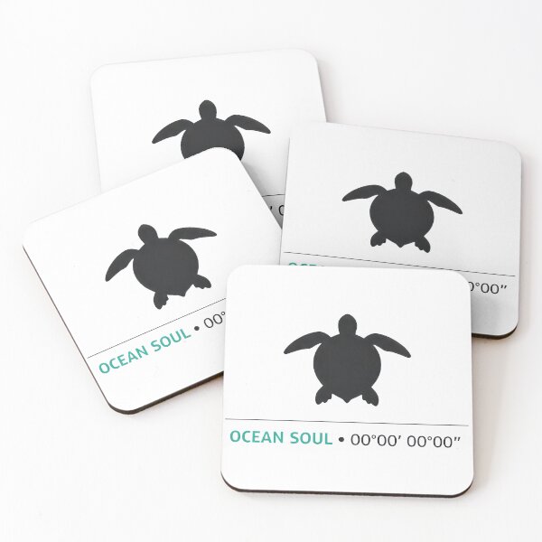 Item preview, Ocean Soul Sea Turtle Coordinates Minimal Wanderlust Travel Modern designed and sold by zoughlal.
