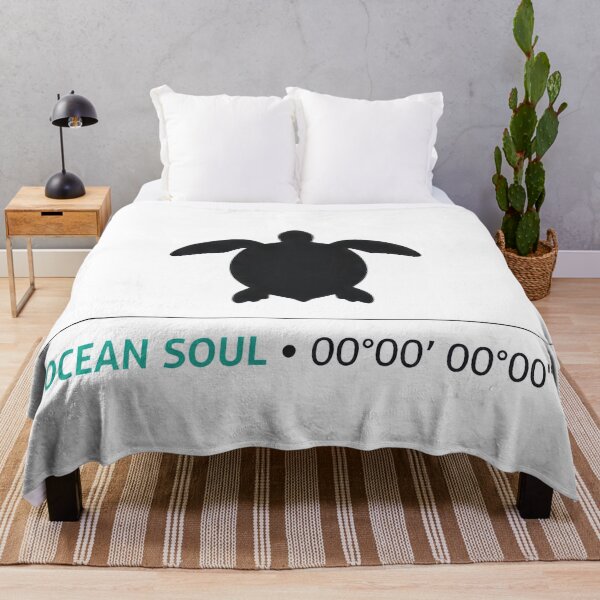Item preview, Ocean Soul Sea Turtle Coordinates Minimal Wanderlust Travel Modern designed and sold by zoughlal.