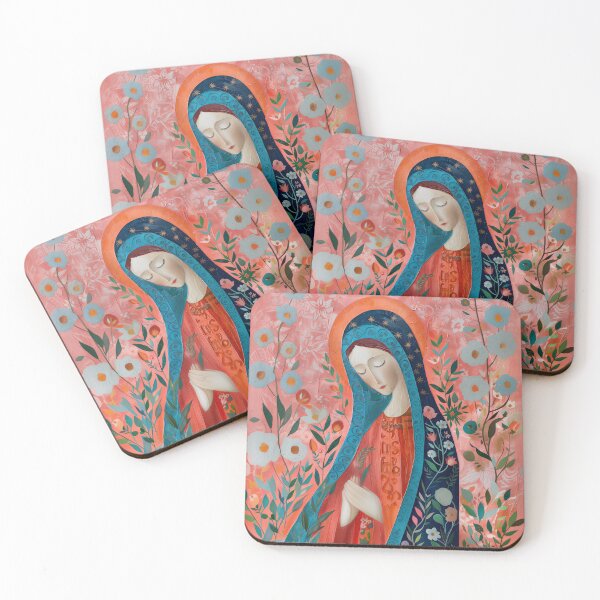 Item preview, Blessed Virgin Mary folk oil painting designed and sold by Thunderg1rl.