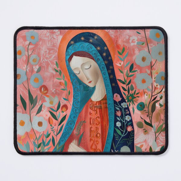 Item preview, Blessed Virgin Mary folk oil painting designed and sold by Thunderg1rl.
