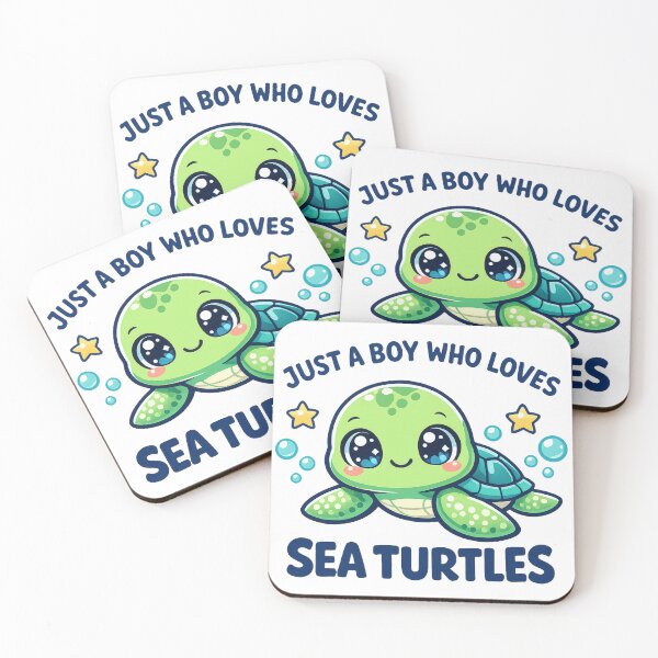 Item preview, Just a Boy Who Loves Sea Turtles Kawaii Stars Bubbles Ocean Fan designed and sold by zoughlal.