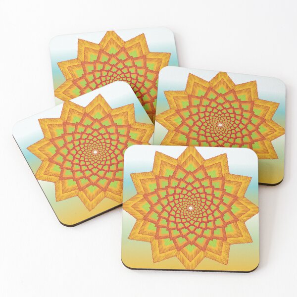 Artikelvorschau, Goldener Lotus Glücks- und Ruhe-Mandala entworfen und verkauft von OIL Pattern Design .