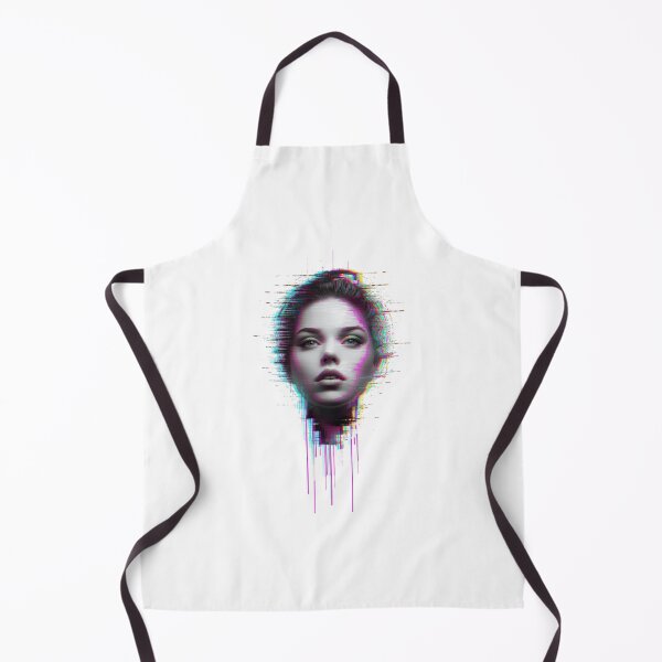 Item preview, Female portrait, glitch, futuristic digital art designed and sold by StormArte.