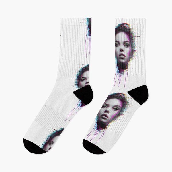 Item preview, Female portrait, glitch, futuristic digital art designed and sold by StormArte.