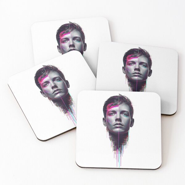 Item preview, Futuristic glitch portrait of a human face, digital art designed and sold by StormArte.