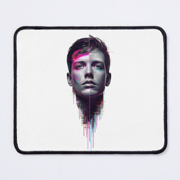 Item preview, Futuristic glitch portrait of a human face, digital art designed and sold by StormArte.