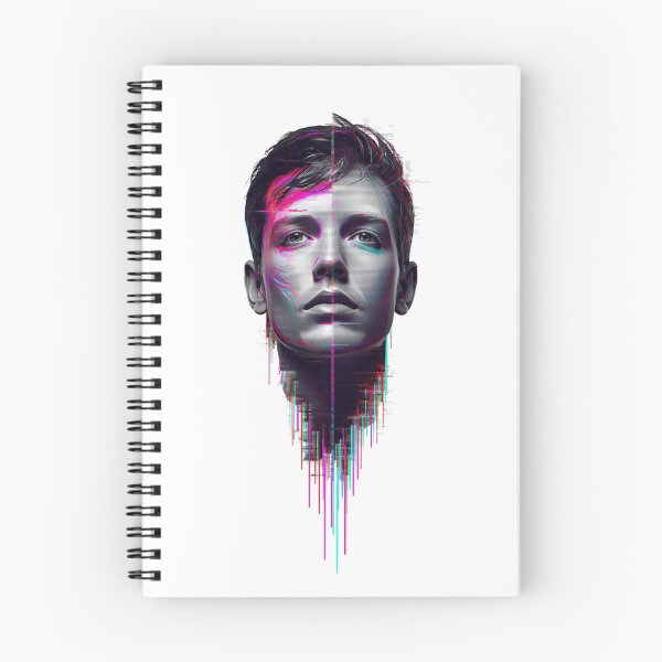 Item preview, Futuristic glitch portrait of a human face, digital art designed and sold by StormArte.