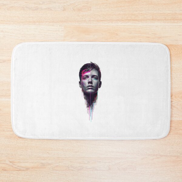 Item preview, Futuristic glitch portrait of a human face, digital art designed and sold by StormArte.
