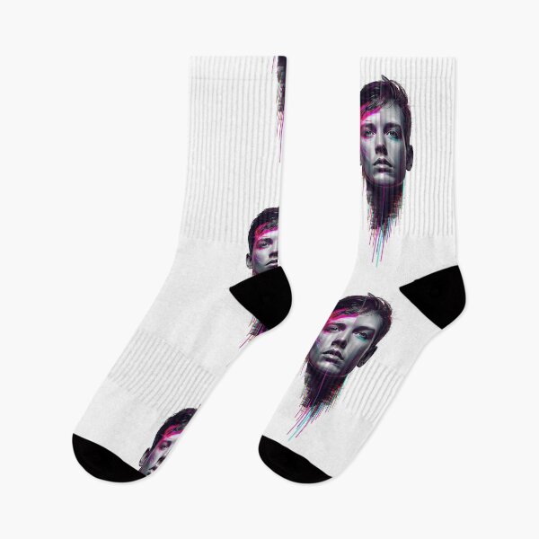 Item preview, Futuristic glitch portrait of a human face, digital art designed and sold by StormArte.