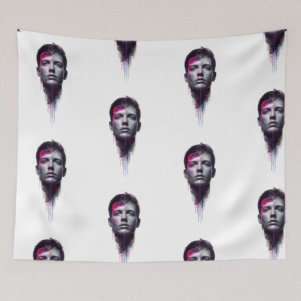 Item preview, Futuristic glitch portrait of a human face, digital art designed and sold by StormArte.