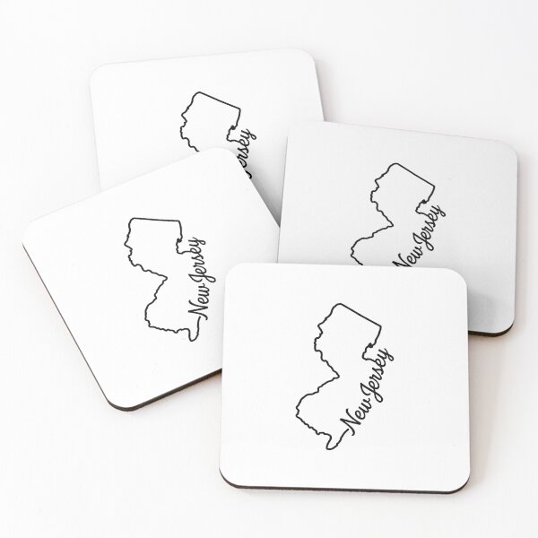 Item preview, New Jersey State Outline – Minimal Script Typography Line Art designed and sold by Paper Drip.