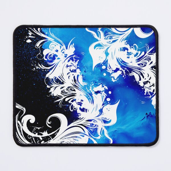 Item preview, Grunge Vector Garden blue and white - Abstract graffiti galaxy and swirls stencil designed and sold by Pics'Elle Creations.