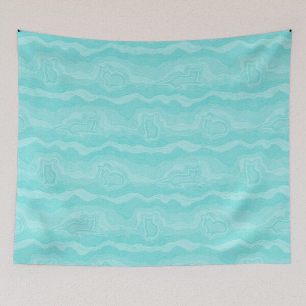 Item preview, Agate Cat Stone Flow Summer Turquoise designed and sold by miavaldez.