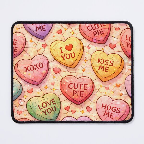 Item preview, Mosaic Valentine: Textured Candy Heart Pattern designed and sold by Creativeeworld777.