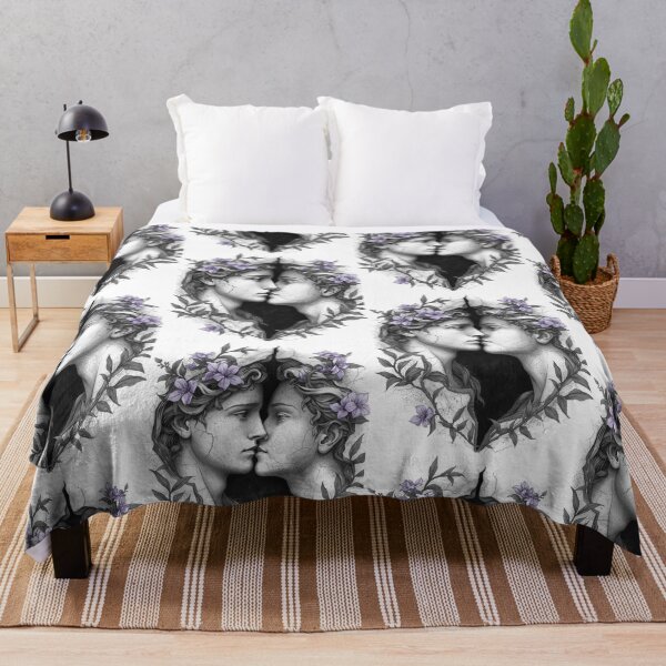 Item preview, Romantic illustration of an androgynous couple, classic art designed and sold by StormArte.