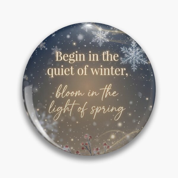 Item preview, Magical Winter to Spring quote - Golden Glow & Snowflakes designed and sold by AgingeR.