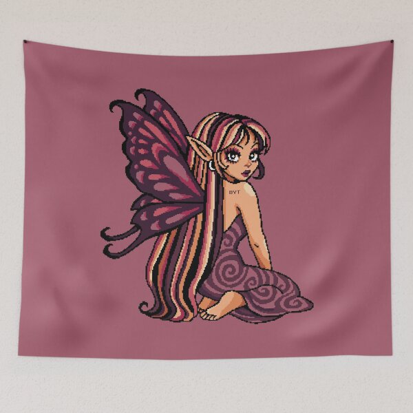 Item preview, Nevara - Swirly Dress Velvet Winged Fairy - BYT Pixel Pixie designed and sold by yearningviolet.