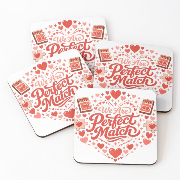 Item preview, We Are Perfect Match Valentine’s Day art designed and sold by MariaPencilArt.