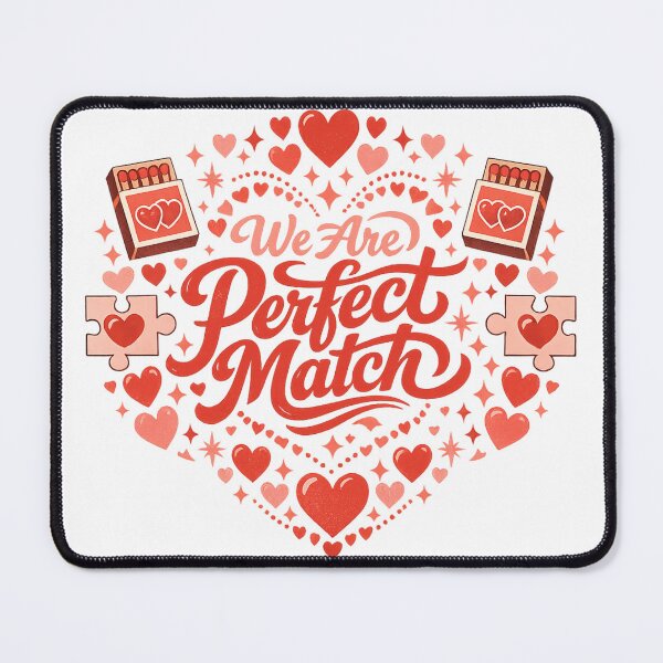 Item preview, We Are Perfect Match Valentine’s Day art designed and sold by MariaPencilArt.