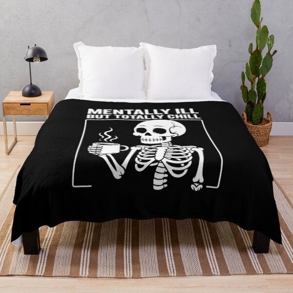 Item preview, Funny Skeleton Coffee Sarcastic Mental Health designed and sold by YaulTape.